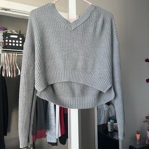 Target Wild Fable grey cropped sweater Size: S